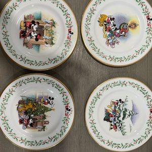 Disney Christmas salad plates